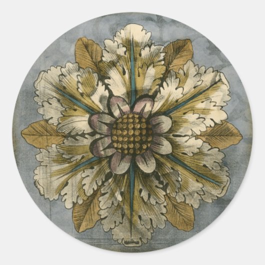 灰色の背景に飾りデマスクロゼット ラウンドシール (正面)