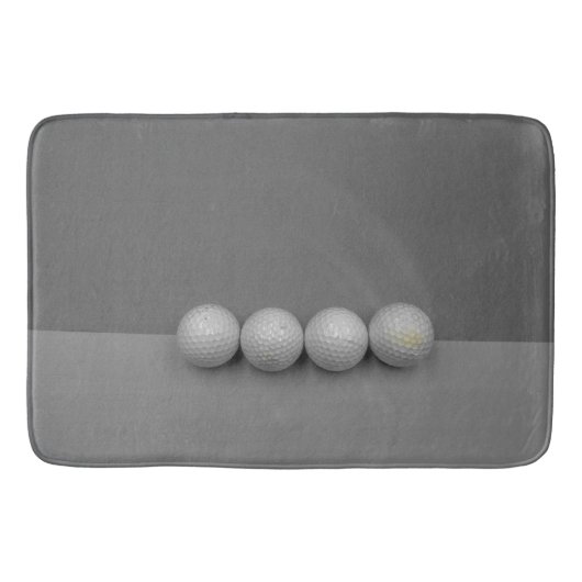 灰色の背景のゴルフボール バスマット (正面)