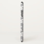 灰色の背景の白いレースパターン Case-Mate iPhoneケース (裏面/右)