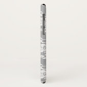 灰色の背景の白いレースパターン Case-Mate iPhoneケース (裏面/左)