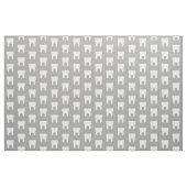 灰色の背景の白い歯 ファブリック (ヤード)