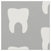 灰色の背景の白い歯 ファブリック (クローズアップ)