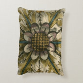 灰色の背景のDemaskの装飾的なロゼット アクセントクッション (裏面(縦))