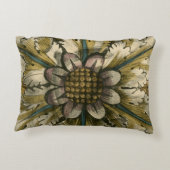 灰色の背景のDemaskの装飾的なロゼット アクセントクッション (裏面)