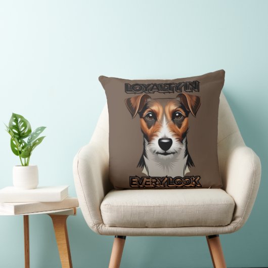 灰色の背景テリアのリアリスティックスケッチ クッション (椅子)