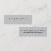 灰色の背景モダンスリムプレーン名刺 スキニー名刺 (正面/裏面)