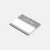 灰色の背景及びアイボリーの原稿のスタイルの名前をカスタムする ポストイット (アングル)