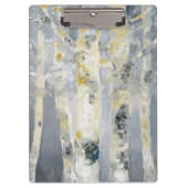 灰色の背景6の樺の木 クリップボード (正面)