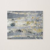 灰色の背景6の樺の木 ジグソーパズル (横)