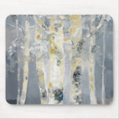 灰色の背景6の樺の木 マウスパッド (正面)