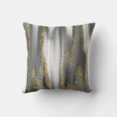 灰色の背景，金ゴールドの輝き，金ゴールド，黄金色， クッション (裏面)