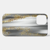 灰色の背景,金ゴールドの輝き,金ゴールド,黄金色, Case-Mate iPhoneケース (裏面 (横))