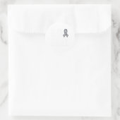 灰色の脳がん認識度ギフト脳腫瘍A ラウンドシール (バッグ)