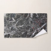 灰色の自然な大理石の石 バスタオルセット (ハンドタオル)