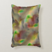 灰色の色合いに赤とライムグリーンのガラスの外観 アクセントクッション (正面(垂直))