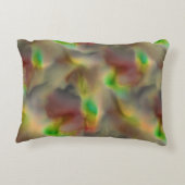 灰色の色合いに赤とライムグリーンのガラスの外観 アクセントクッション (裏面)