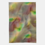 灰色の色合いに赤とライムグリーンのガラスの外観 キッチンタオル (縦)