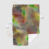 灰色の色合いに赤とライムグリーンのガラスの外観 ゴルフタオル (インサイチュ)