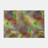 灰色の色合いに赤とライムグリーンのガラスの外観 ドアマット (正面)