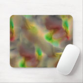 灰色の色合いに赤とライムグリーンのガラスの外観 マウスパッド (マウス)