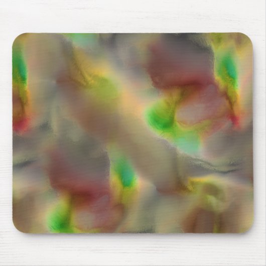 灰色の色合いに赤とライムグリーンのガラスの外観 マウスパッド (正面)