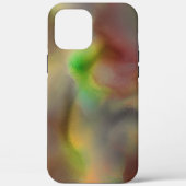 灰色の色合いに赤とライムグリーンのガラスの外観 Case-Mate iPhoneケース (裏面)