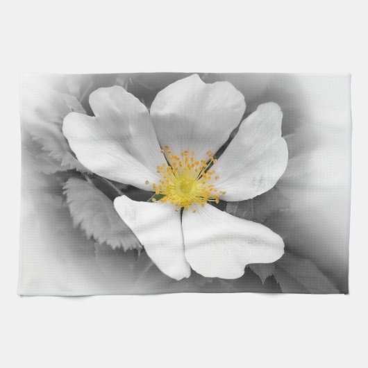 灰色の色合いの黄色 キッチンタオル (横)