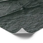 灰色の色彩の鮮やかレンガ壁 ポスター (角)