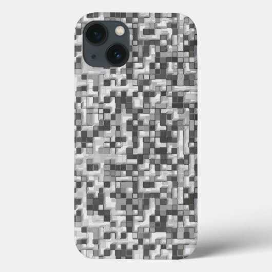 灰色の色調の小さな四角を引っ張澄んって Case-Mate iPhoneケース (裏面)