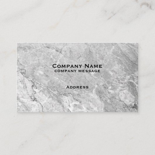 灰色の花こう岩の名刺 名刺 (裏面)