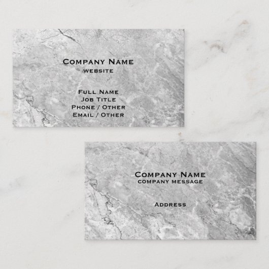 灰色の花こう岩の名刺 名刺 (正面/裏面)