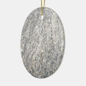 灰色の花こう岩の石の平面 セラミックオーナメント (左)