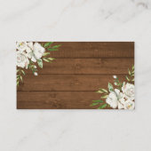 灰色の花のシックなベビーシャワーのおむつのラッフルのチケット エンクロージャーカード (裏面)