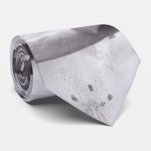 灰色の花のタイ ネクタイ (ロール)