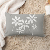 灰色の花の至福 ランバークッション (ブランケット)