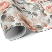 灰色の花を生離れける ラッピングペーパー (ロールコーナー)