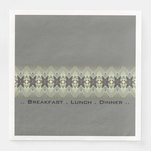 灰色の花柄 (正面)