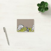 灰色の花PostItメモ ポストイット (オフィス)