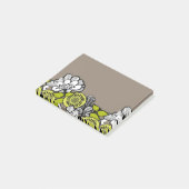 灰色の花PostItメモ ポストイット (アングル)