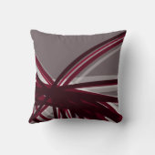 灰色の芸術的抽象芸術 クッション (裏面)