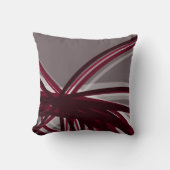 灰色の芸術的抽象芸術 クッション (正面)