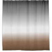 灰色の茶色のシャワグラデーションーカーテン シャワーカーテン (正面)