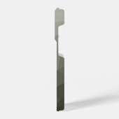 灰色の茶色のライトアーミーグラディエントのジオメトリックメッシュ iPhoneケース (左側面)