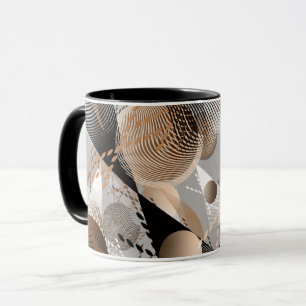 灰色の茶色の抽象化。 マグカップ