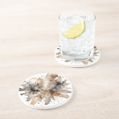 灰色の茶色の水色秋のコースタ結婚ー コースター (側面)