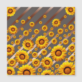 灰色の茶色の花に美しい黄色のストライプ花