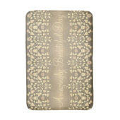 灰色の茶色の装飾品 バスマット (正面縦)