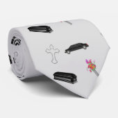 灰色の葬儀業態 ネクタイ (ロール)