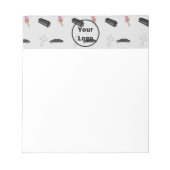 灰色の葬儀業態 ノートパッド (正面)