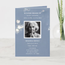 灰色の葬儀追悼式プログラム